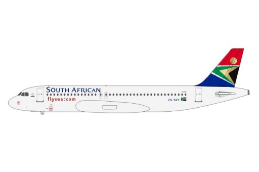 South African Airbus A320 ZS-SZY Die-Cast AC19125 AeroClassics Scale 1:400