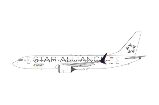Singapore Skyteam Boeing 737-8max 9V-MBL Phoenix die-cast 04441 scale 1:400