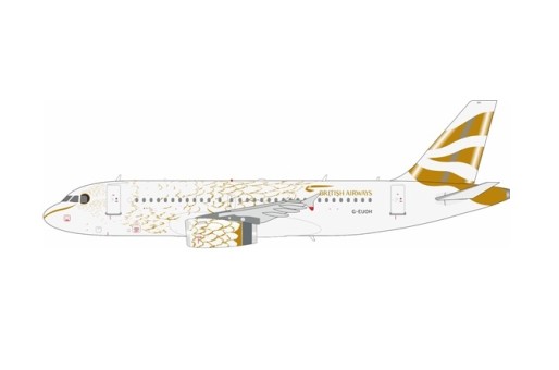 British Airways Airbus A319-131 G-EUOH Golden Dove Wings Livery With Coin and Stand ARD-InFlight ARDBA06 Scale 1:200
