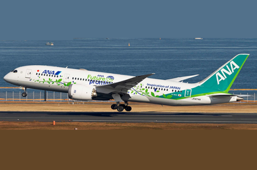 Green ANA All Nippon Boeing 787-8 Dreamliner 'Future Promise