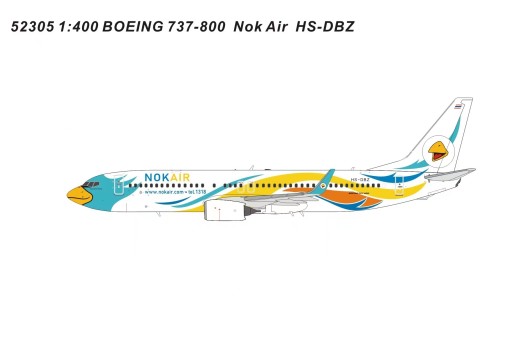 Nok Air Boeing 737-800 HS-DBY Die-Cast Panda 52306 Scale 1:400