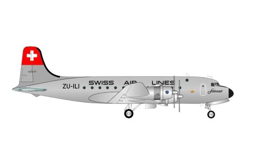 Swissair DC-4 Douglas ZU-ILI Die-Cast Herpa Wings 572491 Scale 1:200