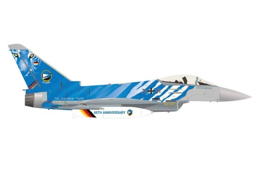 Luftwaffe Eurofighter Typhoon Taktlwg 74 "Bavarian Tiger" Neuburg Air Base 60th Anniversary 31+01 Herpa 572507 Scale 1:200