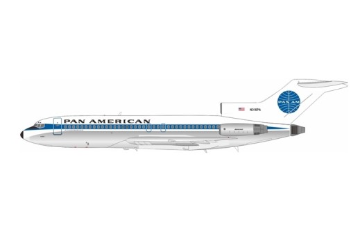 Pan Am Boeing 727-21 N316PA Polished Belly With Stand InFlight200 IF721PA0123P Scale 1:200