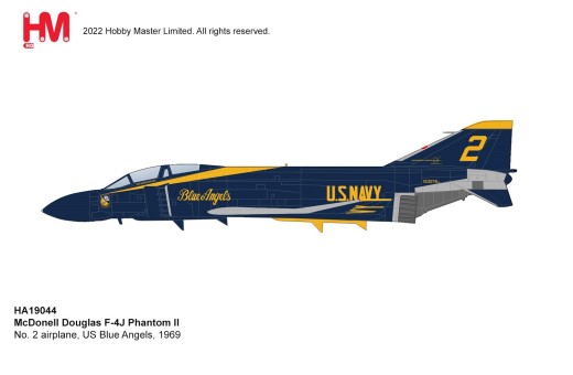 Blue Angels F-4J Phantom II U.S. Navy 1969 Hobby Master HA19044 Scale 1:72