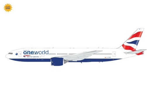 Flaps Down British Airways Boeing 777-200ER G-YMMR 'One World' Livery Gemini200 G2BAW1226F Scale 1:200