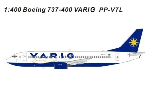 Varig Brasil Boeing 737-400 PP-VTL Die-Cast Panda Models PPVTL Scale 1:400