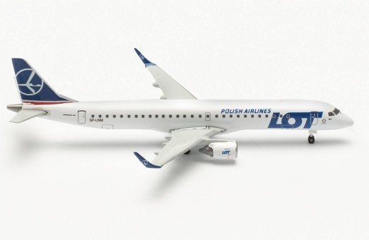 Lot Polish Embraer ERJ E195 SP-LNM Die-Cast Herpa 536325-001 Scale 1:500