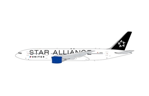 Flaps Down United Airlines Boeing 777-200ER N218UA "Star Alliance" JC Wings JC4UAL0080A Scale 1:400