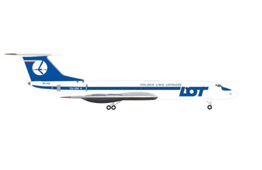 LOT Polish Tupolev TU-134A  SP-LHG Die-Cast Herpa Wings 537025 scale 1:500