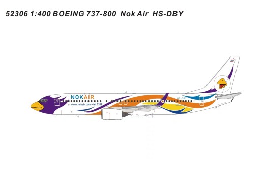 Nok Air Boeing 737-800 HS-DBZ Die-Cast Panda 52305 Scale 1:400