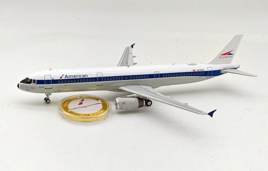 American Airlines / Allegheny Airbus A321-231 N579UW with stand and collectors coin IF321AA579 InFlight Scale 1:200