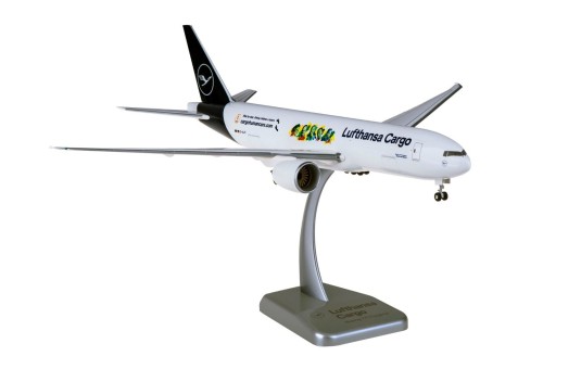 Lufthansa Cargo "Human Care" Boeing 777F D-ALFI new livery stand & gears Hogan HGDLH020 scale 1:200
