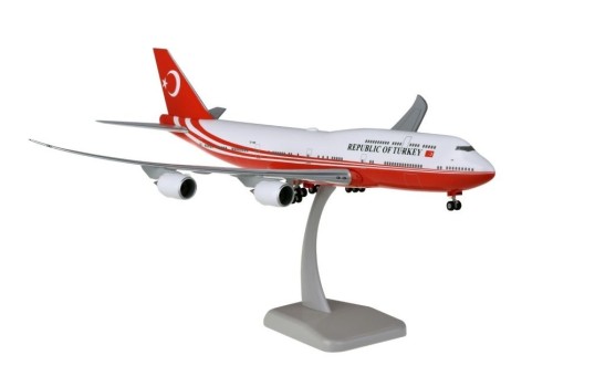 Republic of Turkey Boeing 747-8i Turkish Government with gears & stand Hogan HG11717G scale 1:200