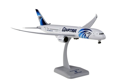 Egyptair Boeing 787-9 Dreamliner SU-GEW With Landing Gear and Stand Hogan HG11854G Scale 1:200