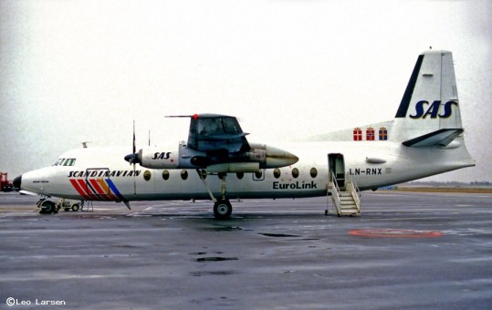 SAS Scandinavian EuroLink Fokker F-27 LN-RNX Aero Classics AC19199 Scale 1:400