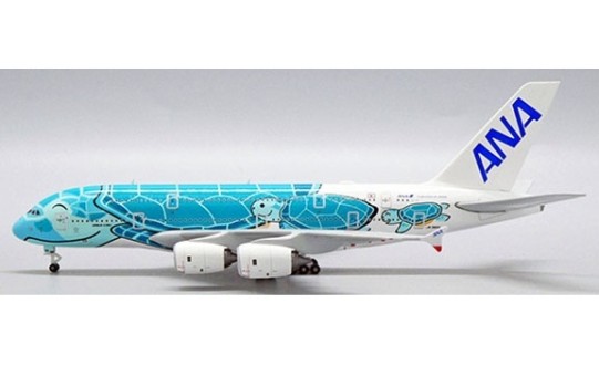 ANA All Nippon Kai Green Turtle Eyes Shut Airbus A380-800 JA382A Flying Honu JC wings PX5ANA002 die-cast scale 1:500