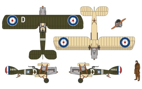New tool! Bristol F.2B RAF No.139 Squadron Villaverla Italy September 1918 WWI Corgi CG28801 Scale 1:48