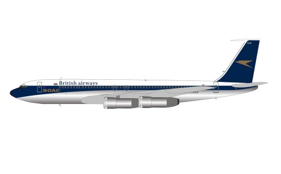 BOAC / British Airways Boeing 707-336C G-AXGW with stand ARDBA28 scale 1:200