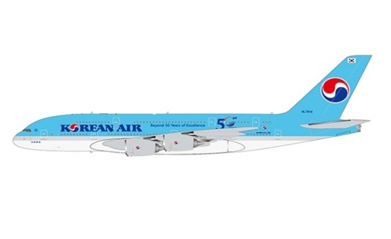 Korean Air Airbus A380 HL7614 JC Wings EW4388016 50 Years of Excellence Die-Cast Scale 1:400