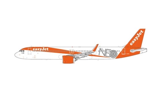 EasyJet Airbus A321neo G-UZMA “A321NEO" title with stand JCWings EW221N003 scale 1:200
