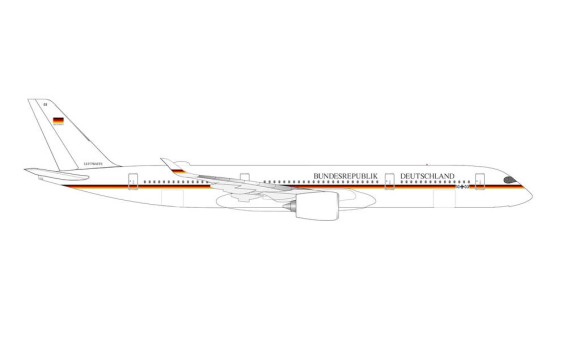 German Army Airbus A350-900 10+03 Bundesrepublik Deutschland Merkel One Herpa Wings 534468 scale 1:500