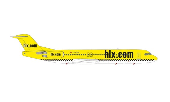 Hapag-Lloyd Express Fokker F-100 D-AGPN Herpa Wings die-cast 571258 scale 1:200 