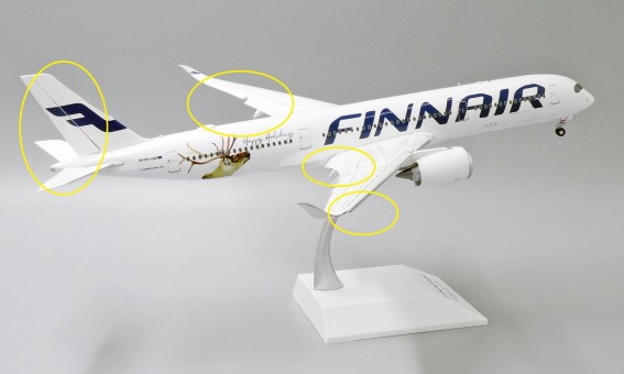 Sale! Flaps Finnair Airbus A350-900 Happy Holidays OH-LWD die cast JC Wings LH2FIN196A LH2196A scale 1:200