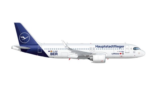 Lufthansa Airbus A320Neo "Hauptstadtflieger" D-AINZ "BER" Herpa Wings 535090 scale 1:500