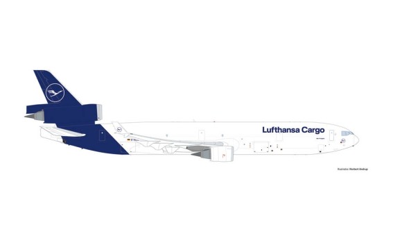 Lufthansa Cargo MD-11F D-ALCD Die-Cast Herpa Wings 535212 scale 1:500