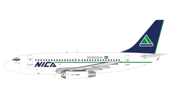 Nica Boeing 737-200 N501NG  InFlight-El Aviador with stand EA732NICA scale 1:200