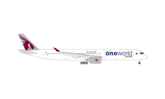 Qatar Airbus A350-1000 "One World" A7-ANE Herpa Wings 535144 scale 1:500
