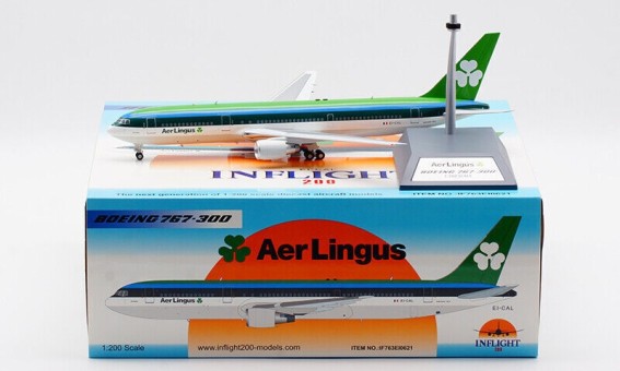 Aer Lingus Boeing 767-3Y0ER EI-CAL With Stand Die-Cast InFlight IF763EI0621 Scale 1:200
