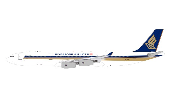 Singapore Airlines Airbus A340-313 9V-SJG With Stand WB-A340-005 scale 1:200