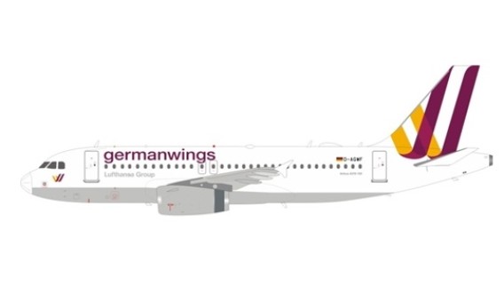 Germanwings Airbus A319-132 D-AGWF with stand JFox/InFlight JF-A319-015 scale 1:200