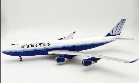 United Airlines Boeing 747-400 N171UA Blue Tulip InFlight