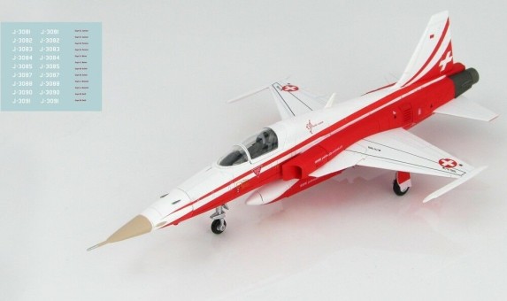 F-5E Tiger II Patrouille Suisse season 2021 with decals sheet Hobby Master HA3361 scale 1:72