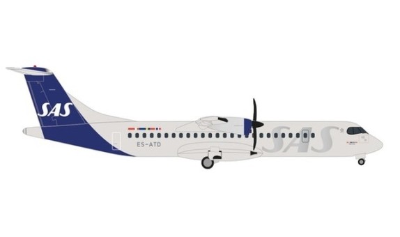 SAS Scandinavian ATR-72-600 ES-ATO die cast Herpa 535472 scale 1:500