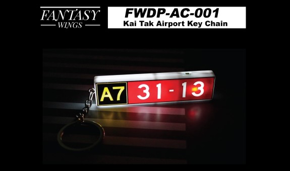 Keychain Kai Tak Airport Taxiway Sign by Fantasy Wings FWDP-AC-001 