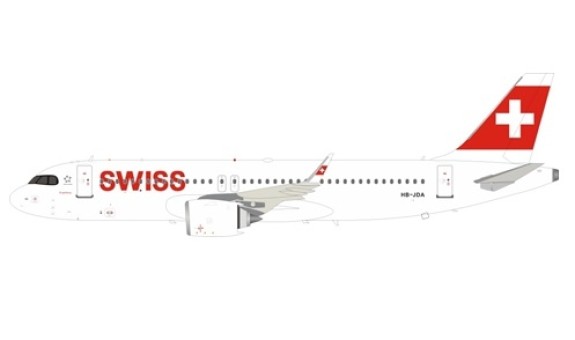 Swiss International Airbus A320-271N HB-JDA with stand JFox/InFlight JF-A320-026 scale 1:200