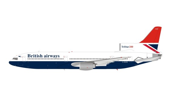 British Airways Negus Lockheed L-1011 Tristar 200 G-BGBB with stand Inflight200 ARDBA16 scale 1:200