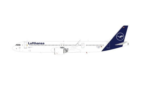 Lufthansa New Livery Airbus A321 D-AZAM with stand JFox/InFlight JF-A321-002 scale 1:200