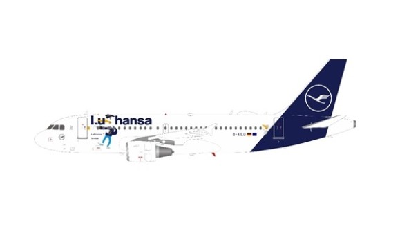 Lufthansa Airbus A319-114 D-AILU new livery stand JFox/InFlight JF-A319-013 scale 1:200