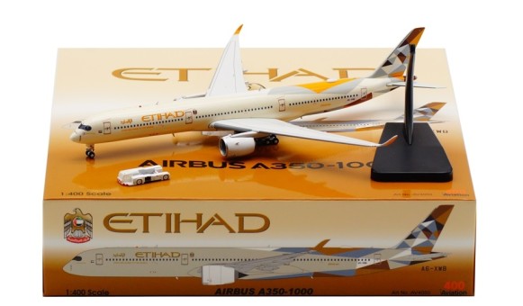Etihad Airways Airbus A350-1041 A6-XWA with stand Aviation400 AV4049 scale 1:400 