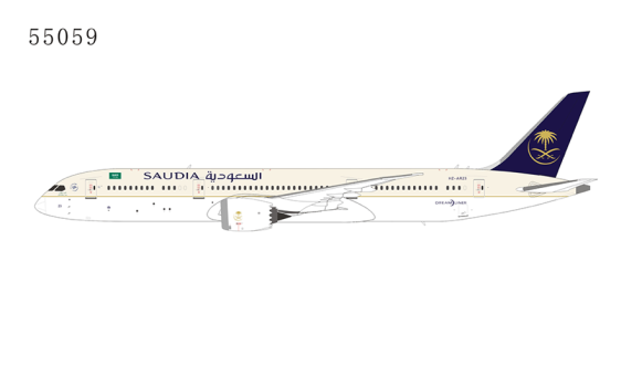 Saudi Arabian Airlines Boeing 787-9 Dreamliner HZ-AR23 السعودية NG Model 55059 NG model NG scale 1:400