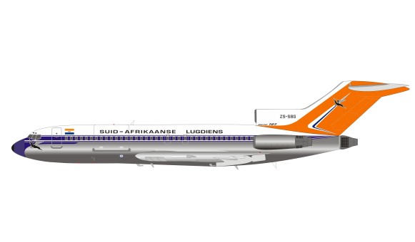 South African Airways Boeing 727-44C ZS-SBG with stand InFlight IF721SAA04P scale 1:200