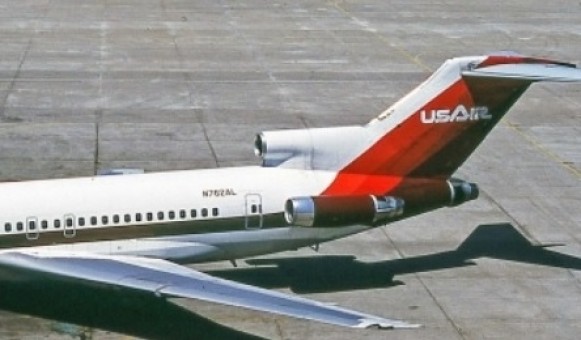 US Air Boeing 727-200 N762AL White with Maroon stripes JCWings JC2USA389 scale 1:200