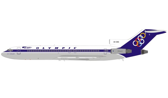 Olympic Boeing 727-230/Adv SX-CBG with stand InFlight IF722OA0720 scale 1:200