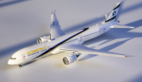 EL AL Gold/Blue Boeing 787-9 4X-EDM אל על NGModel 55028 die cast scale 1:400