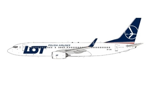 Lot Polished Airlines Boeing 737-89P SP-LWA InFlight/JFox JF-737-8-031 scale 1:200
